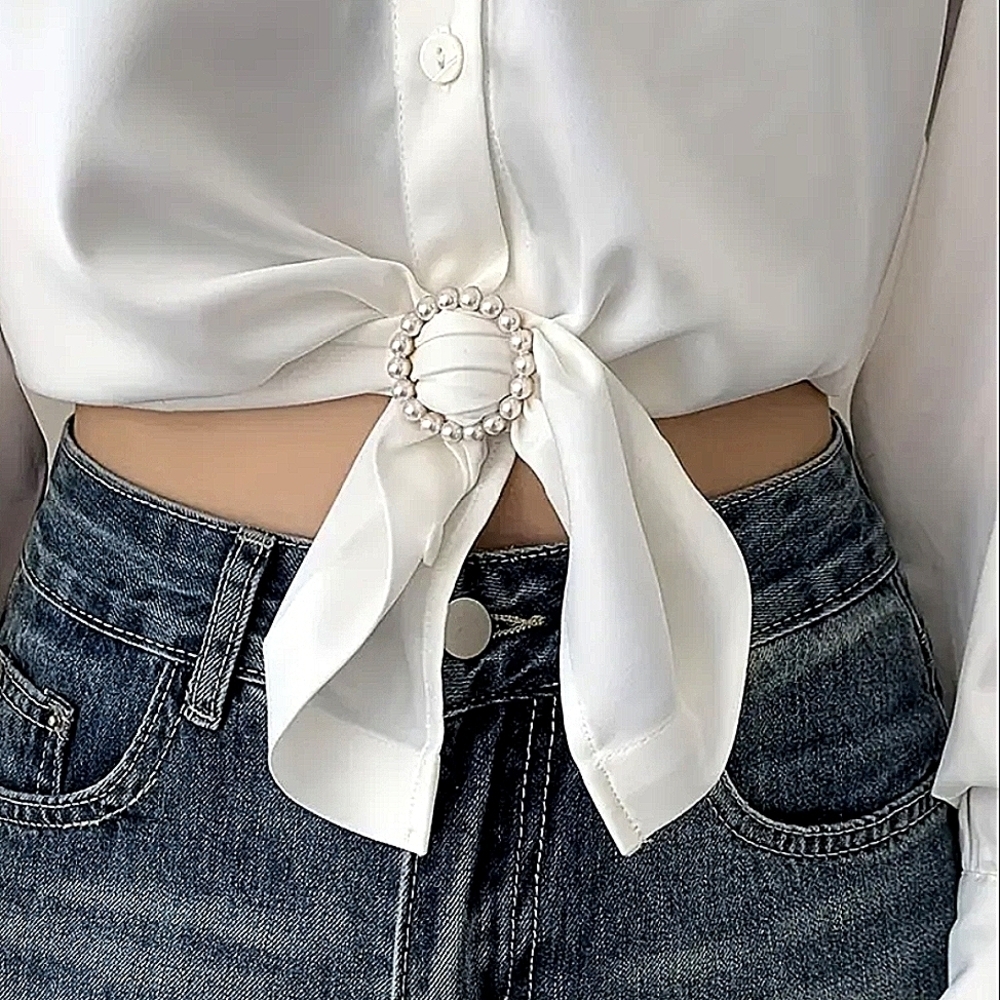 8 Clip Pack T-Shirt Tie Sgirt Clips - Scarf & Shirt Buckle Clips - Picture 6 of 7